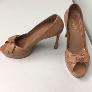 YSL Palais Peep-Toe Platform Pumps